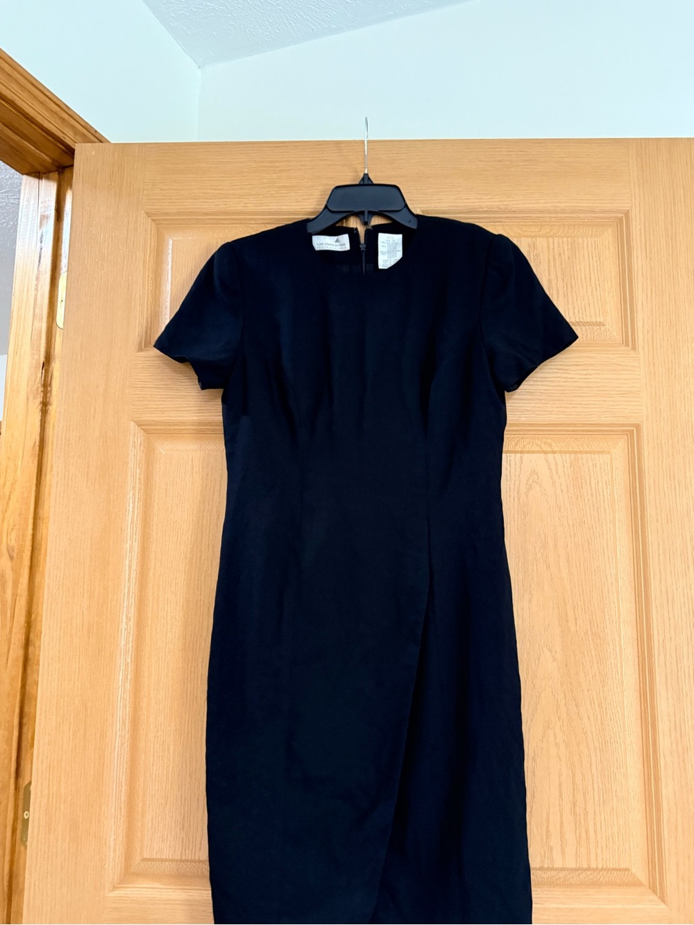 Liz Claiborne Black Asymmetrical Midi Dress